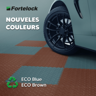NOUVEAU – Les dalles en PVC Fortelock disponibles dans les nouveaux coloris ECO Blue et ECO Brown